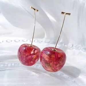 Anthu Pink Cherry Drop Earrings